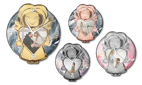 Reloj de pared de ángel personalizado con foto – Un regalo conmovedor para futuros padres