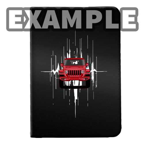 Car Document Cover Heart Beat Design