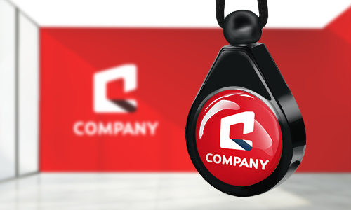 Branded red logo car air freshener