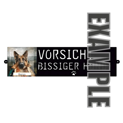 Hundvarningsskylt Tassline Kunglig