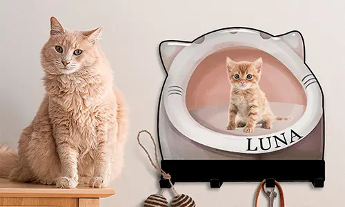 Galleri nyckelhållare vägg katt hund hus design 2