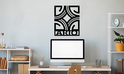 Personligt metallskylt för husväggen, tillverkad enligt kundens specifikationer