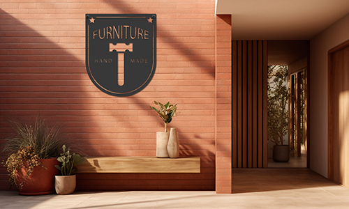 LED-belyst metalllogotyp - unik gåva till vän eller affärspartner