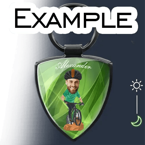 Personalized Keychain Shield Comic Hobby Profession