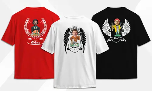 Personlig T-shirt med et design baseret på en hobby eller profession