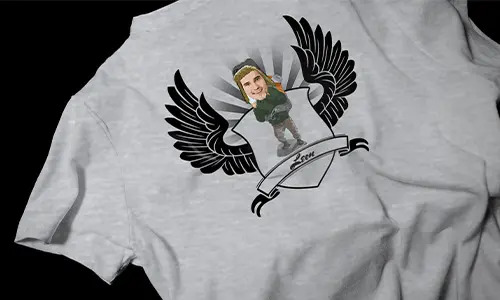 Galleri-personalisering-t-shirt-schild-design-comic-yrke-hobby-1