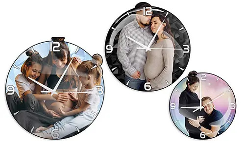 Reloj de pared personalizado con foto – Un regalo único para futuros padres