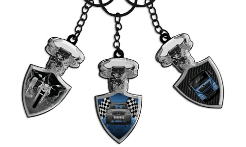 Bull nøglering skjold bil