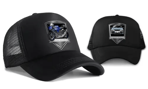 Caps med personlig skjold-design - Mesh