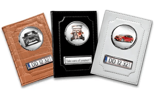 Porte-documents de voiture standard avec voiture/photo et plaque d'immatriculation pour ta sœur