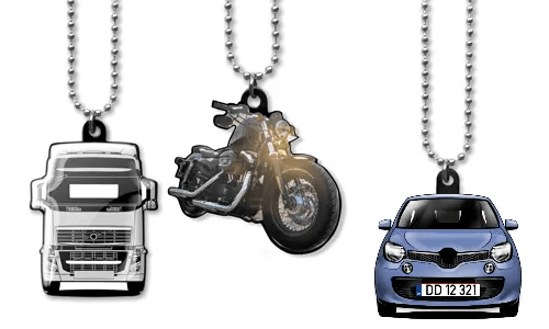 Car mirror decor silhouette vehicle