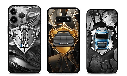 Funda de teléfono para coche con diseño de escudo