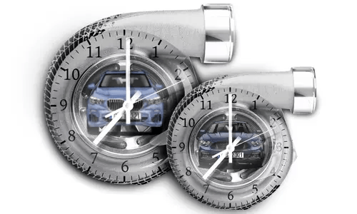 Hellgraue Wand-Uhr-Turbine