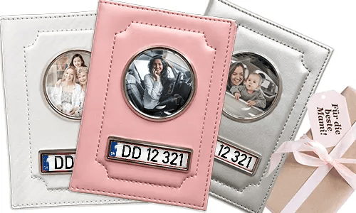 Presenter till mamma – fordonsdokumenthållare med foto, personligt anpassad