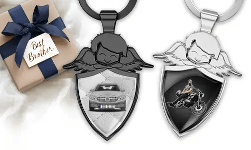 Personalisierter Engel-Schlüsselanhänger - Geschenk für deinen Bruder