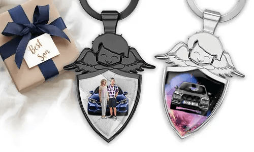 Portachiavi angelo personalizzato - Regalo per tuo figlio