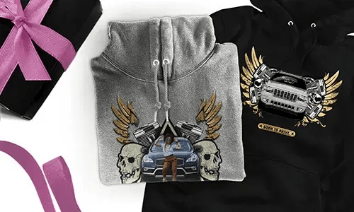 Hoodie mit Auto-Motiv für deine Mutter!