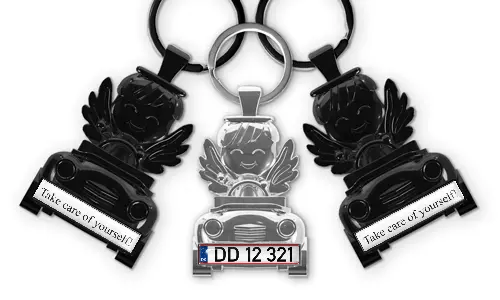 category-keychain-angel-in-car-license-plate-coated