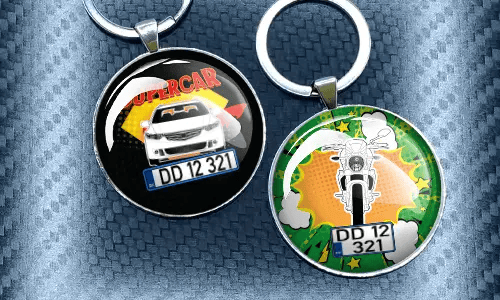 Portachiavi rotondo a fumetti