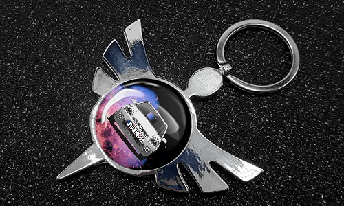 Breloczek do kluczy w kształcie anioła - okrągły