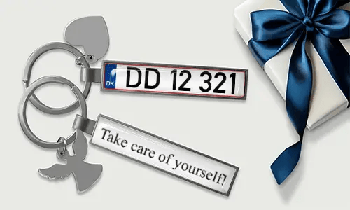 Llave personalizada con matrícula para parejas