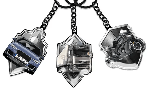Keychain Shield Car