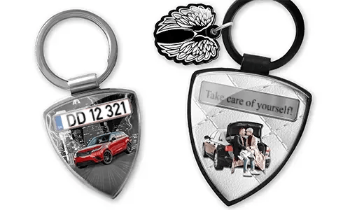 Shield keychain as a gift for couples