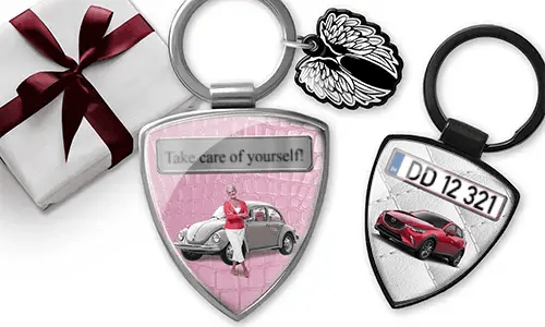 Porte-clés bouclier pour mamie