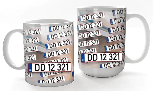 License Plate Mugs