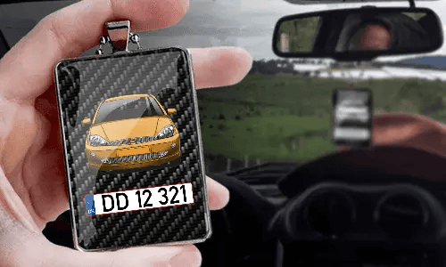 Car mirror chain - rectangle