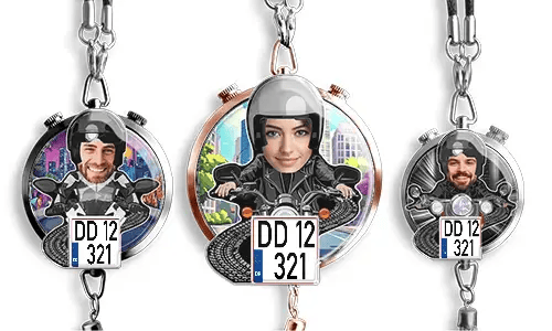 Car Air Freshener With Motorcycle Driver