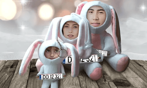 Auto Foto Stuff Coniglietto Giocattolo