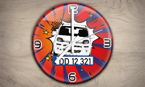 Comic Wanduhr