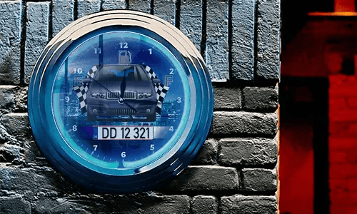 Horloge murale néon comme cadeau sympa