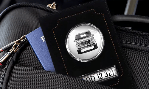 Car documents holder brown