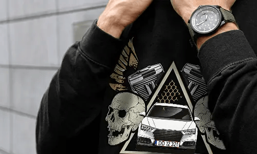 auto pullover Schwarz mit schwarzem Auto pullover auto