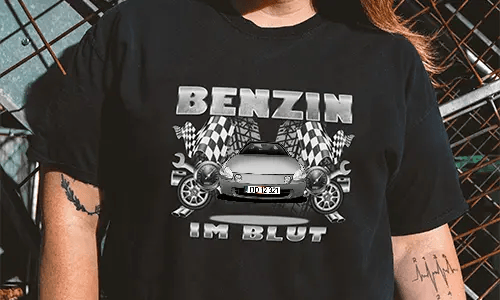 shirt tuning Schwarz 