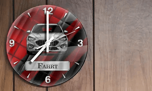 wanduhr mit foto auf dem Holz Wand wanduhr mit eigenem bild