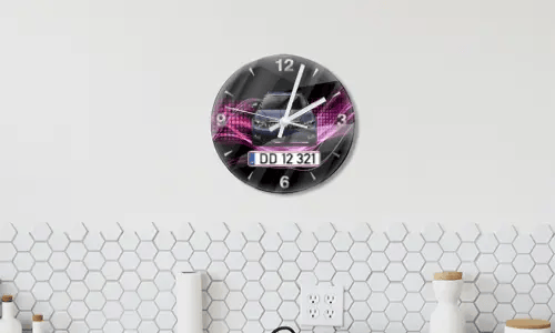 wanduhr mit foto auf dem Weißes Wand wanduhr mit bildern