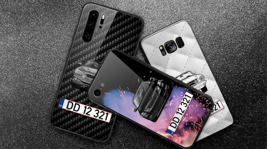 Mobile Case White Leather