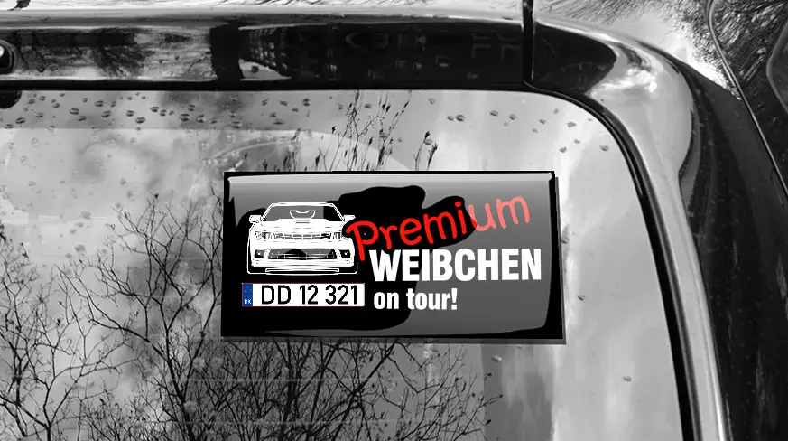 Sticker car phrases
