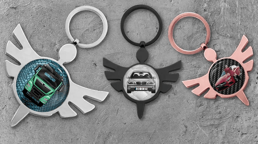 Angel Keychain Round Auto