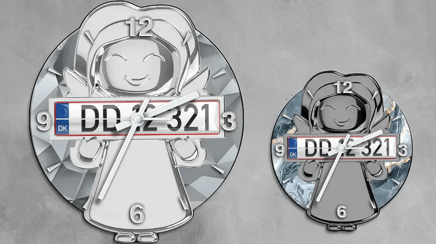 header-angel-wall-clock-license-plate